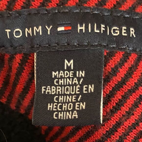 Tommy Hilfiger Vintage Cardigan Sweater Wrap Black Knit Side Button Size Medium - Picture 4 of 6